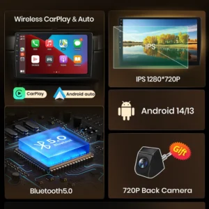 Junsun Android 13 Car Radio For Volkswagen VW Passat B7 B6 CC 2010-2015 Multimedia Wireless CarPlay For Apple GPS Navi RDS Wifi - Image 3